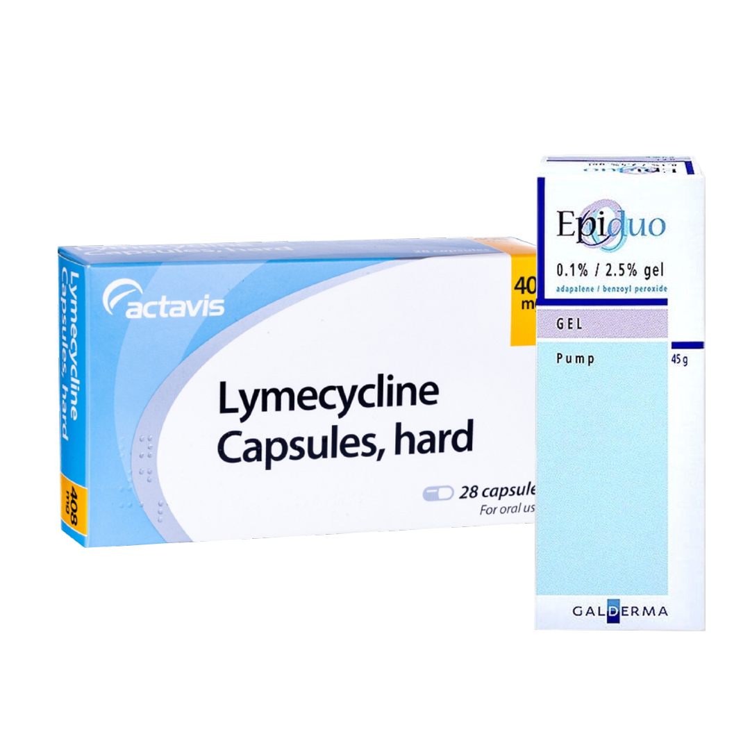 Lymecycline Capsules (84 Capsules) and Epiduo Gel