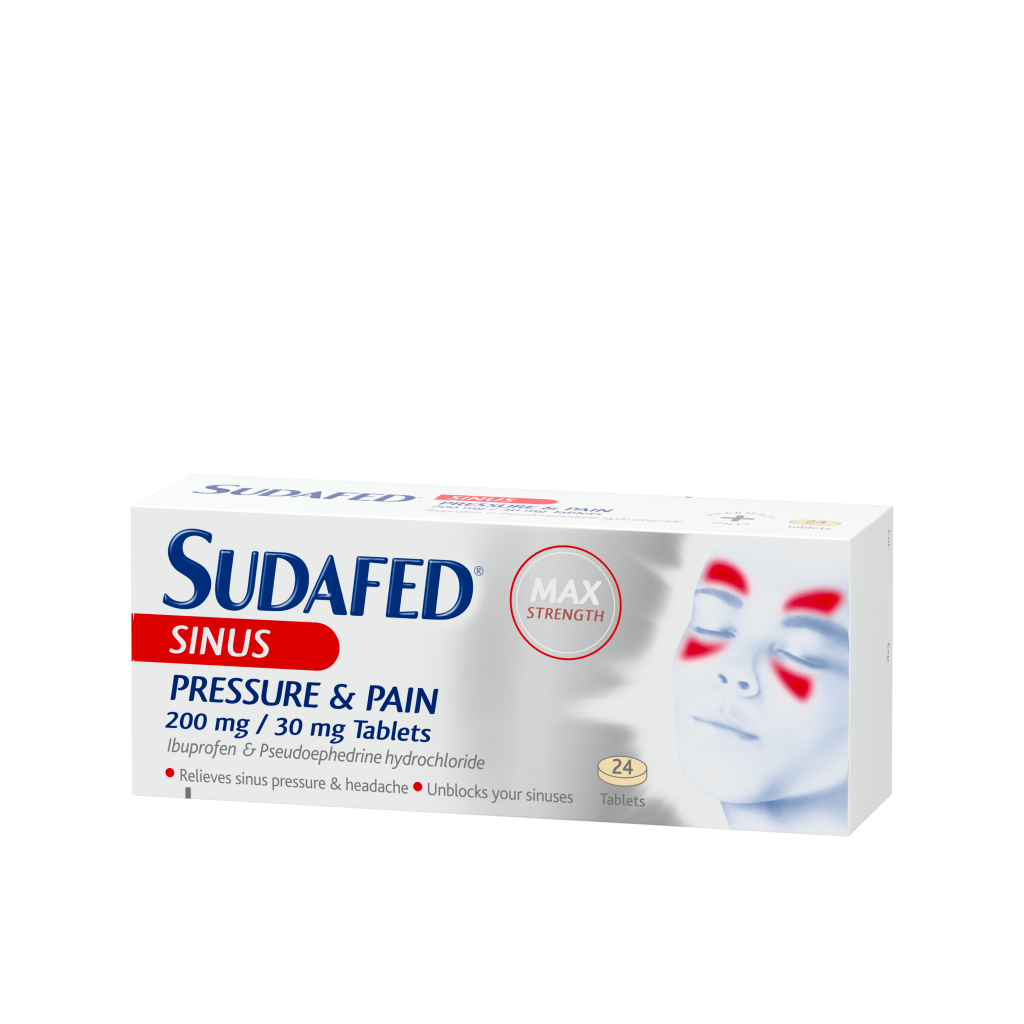 Buy Sudafed Sinus Pressure & Pain Tablets Online UK Next Day Delivery