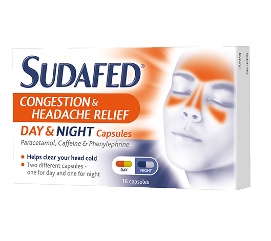 Sudafed Congestion & Headache Relief Day & Night Capsules