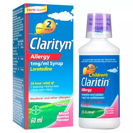 Clarityn Syrup Mixed Berry Flavoured Sugar Free 60ml