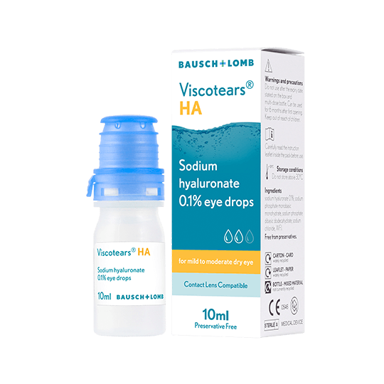 Buy Viscotears HA 0.1% Eye Drops Online UK Next Day Delivery