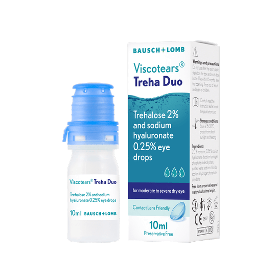 Buy Viscotears Treha Duo Eye Drops Online UK Next Day Delivery