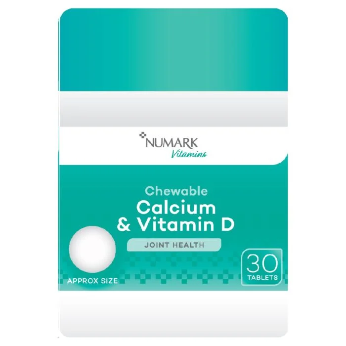 Buy Numark Calcium & Vitamin D - 30 Chewable Tablets Online UK Next Day Delivery