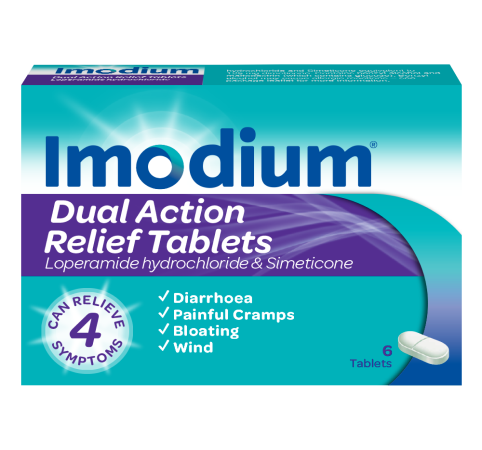 Imodium Dual Action Relief Tablets - 6/12 Tablets