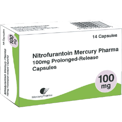 Nitrofurantoin Mercury Pharma 100mg - 6 Capsules