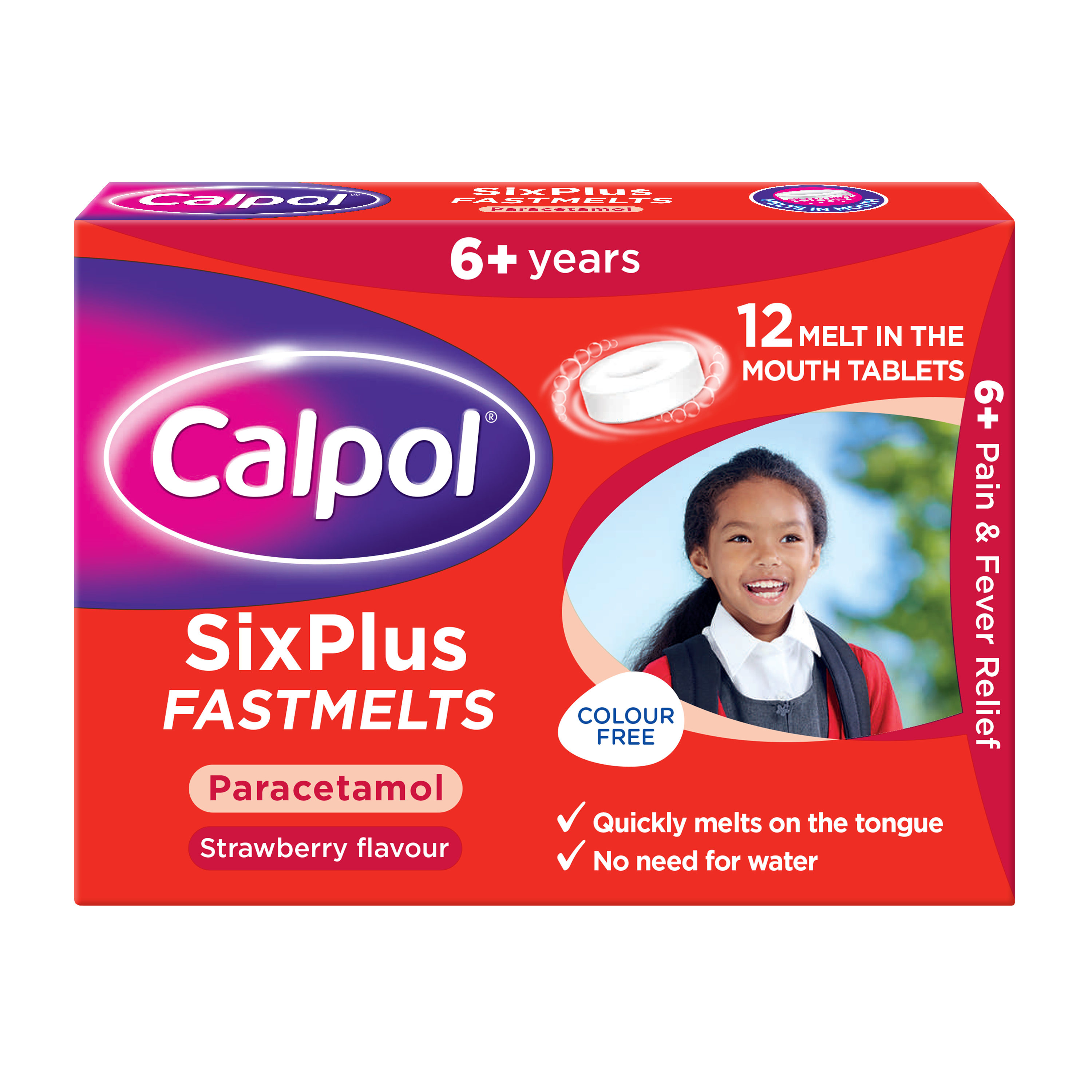 Calpol SixPlus Fastmelt Tablets - 12 Tablets