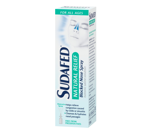 Sudafed Natural Relief Blocked Nose Spray - 15ml