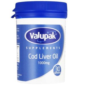 Buy Valupak Cod Liver Oil 1000mg - 30 Capsules Online