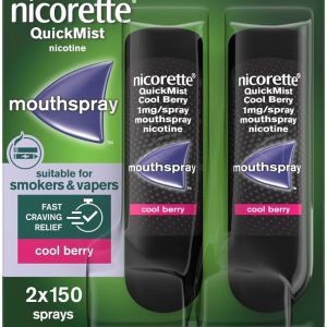 Nicorette QuickMist Cool Berry 1mg Mouthspray - Duo Pack