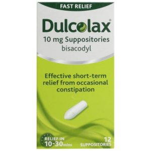 Dulcolax 10mg Suppositories - 12 Suppositories
