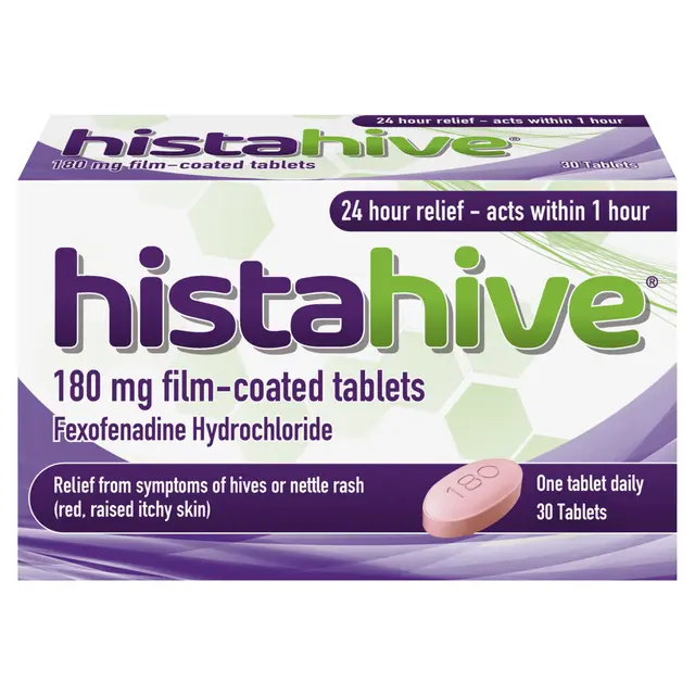Histahive Fexofenadine Hydrochloride 180mg - 30 Tablets