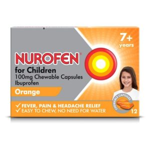 Nurofen For Children 100mg Chewable Capsules Orange Flavour - 12 Capsules